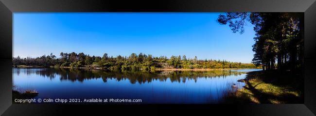 Lake reflections panorama Framed Print by Colin Chipp