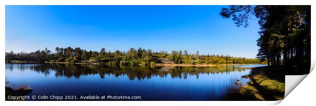 Lake reflections panorama Print by Colin Chipp