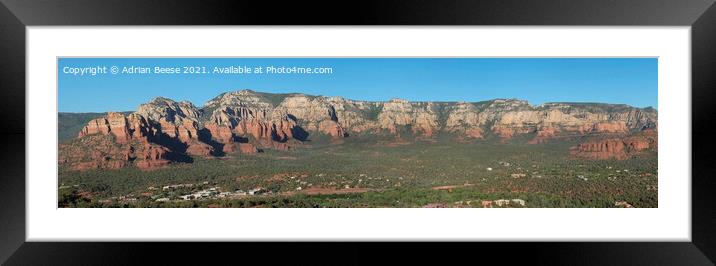 Munds Mountain Range Panorama Framed Mounted Print by Adrian Beese
