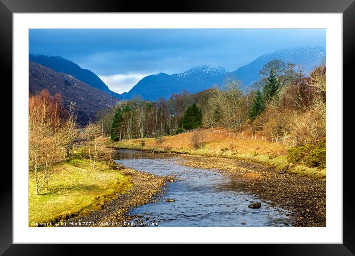 River Gour, Scottish Highlands Framed Mounted Print by Jim Monk