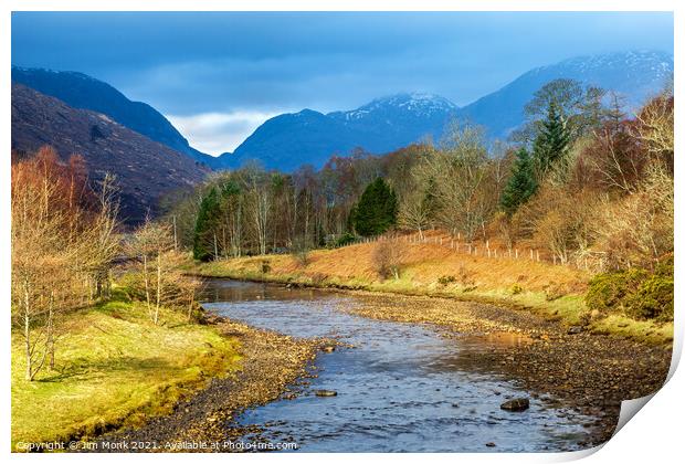 River Gour, Scottish Highlands Print by Jim Monk
