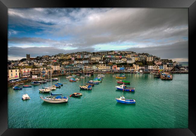 Brixham colours Framed Print by kevin wise