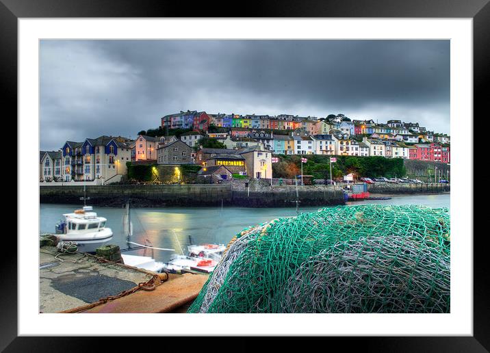 Brixham fishing net Framed Mounted Print by kevin wise
