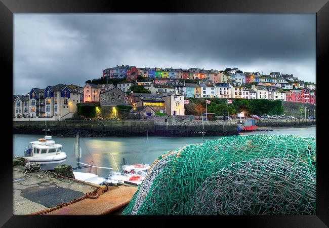 Brixham fishing net Framed Print by kevin wise