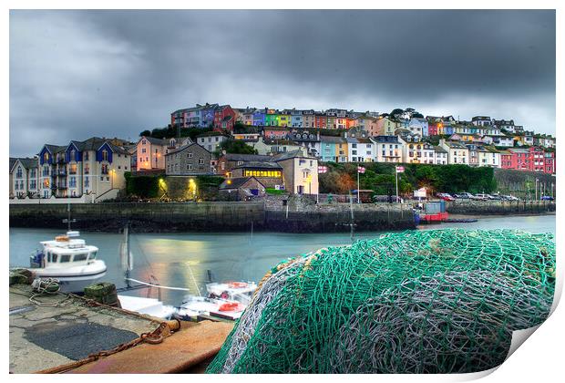 Brixham fishing net Print by kevin wise