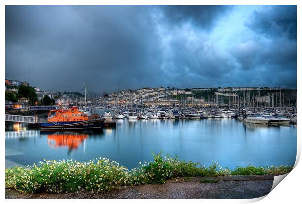 Brixham Lifeboat Print by kevin wise