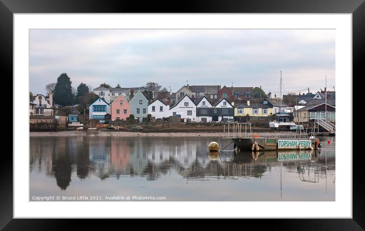 Topsham Reflections Framed Mounted Print by Bruce Little