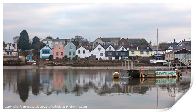 Topsham Reflections Print by Bruce Little