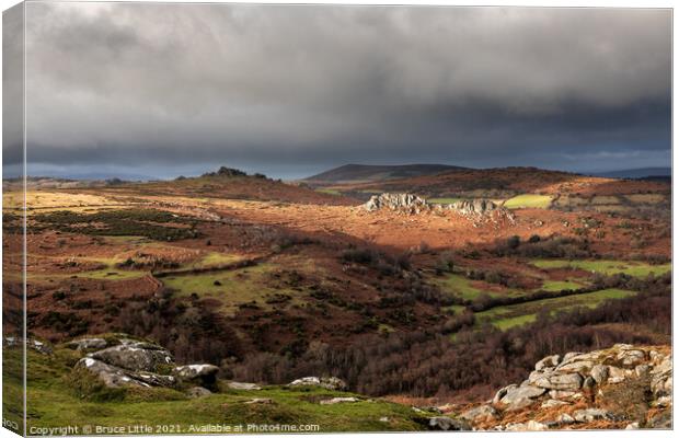 Dramatic Dartmoor View Canvas Print by Bruce Little