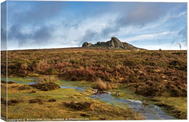 Hay Tor from Afar Canvas Print by Bruce Little