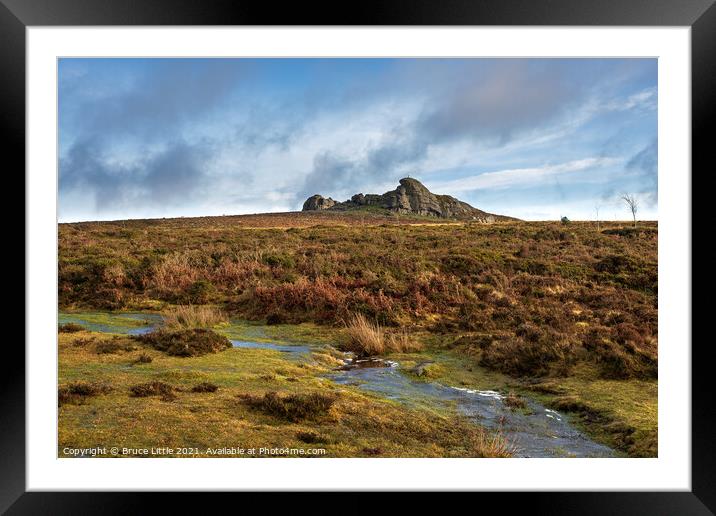 Hay Tor from Afar Framed Mounted Print by Bruce Little