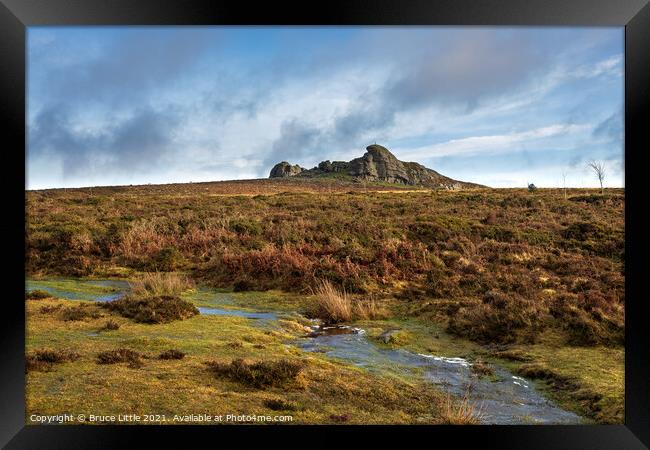Hay Tor from Afar Framed Print by Bruce Little