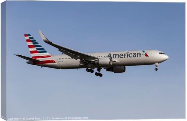 American Airlines Boeing 767 Canvas Print by David Pyatt