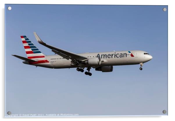 American Airlines Boeing 767 Acrylic by David Pyatt