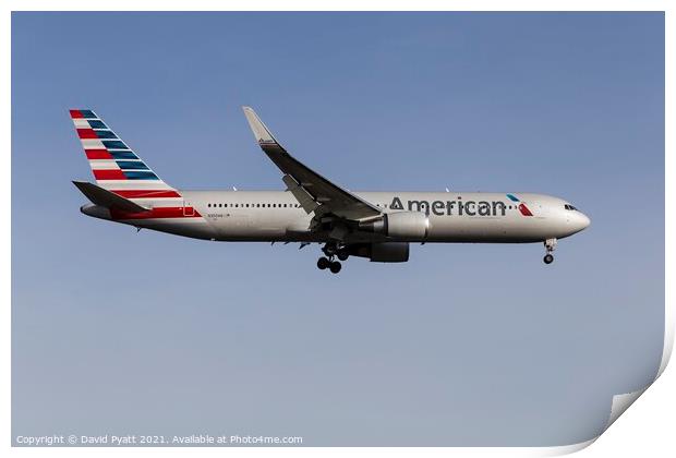 American Airlines Boeing 767-323 Print by David Pyatt