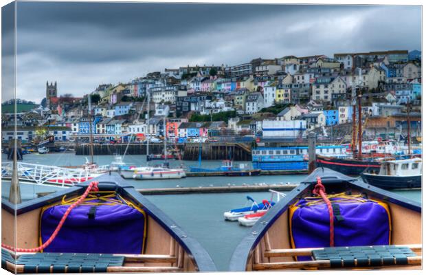 Side by Side in Brixham Canvas Print by kevin wise