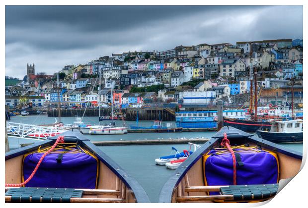 Side by Side in Brixham Print by kevin wise
