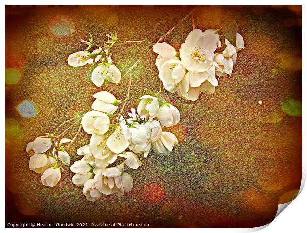 Flowers for the bride Print by Heather Goodwin