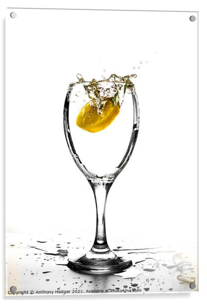Lemon splash Acrylic by Anthony Hedger