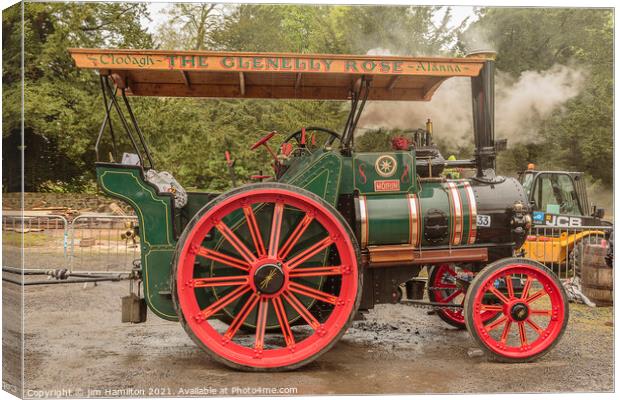 Traction Engine in steam Canvas Print by jim Hamilton