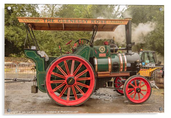 Traction Engine in steam Acrylic by jim Hamilton