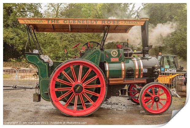 Traction Engine in steam Print by jim Hamilton