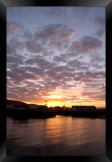 Swansea Docks at Sunrise Framed Print by Dan Davidson