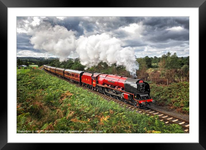 6233 Duchess of Sutherland Framed Mounted Print by GEOFF GRIFFITHS