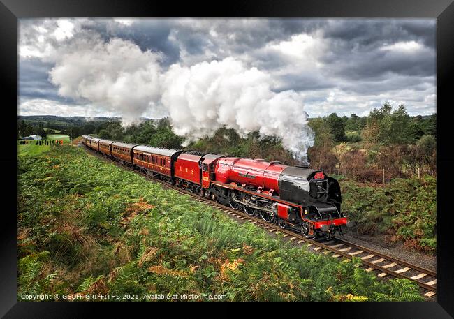 6233 Duchess of Sutherland Framed Print by GEOFF GRIFFITHS