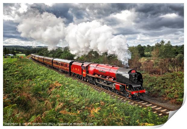 6233 Duchess of Sutherland Print by GEOFF GRIFFITHS