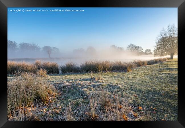 Sun mist and frost Framed Print by Kevin White