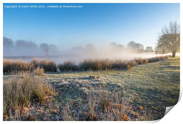 Sun mist and frost Print by Kevin White
