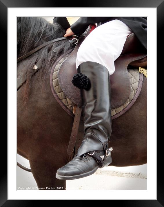  Horseman in Menorca Fiesta Framed Mounted Print by Deanne Flouton