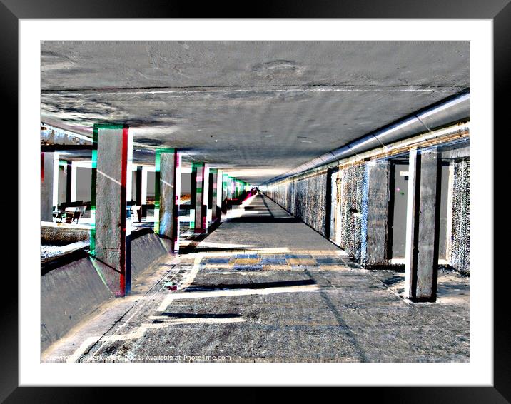 Bottle Alley with Glowing Edges Framed Mounted Print by Mark Ward