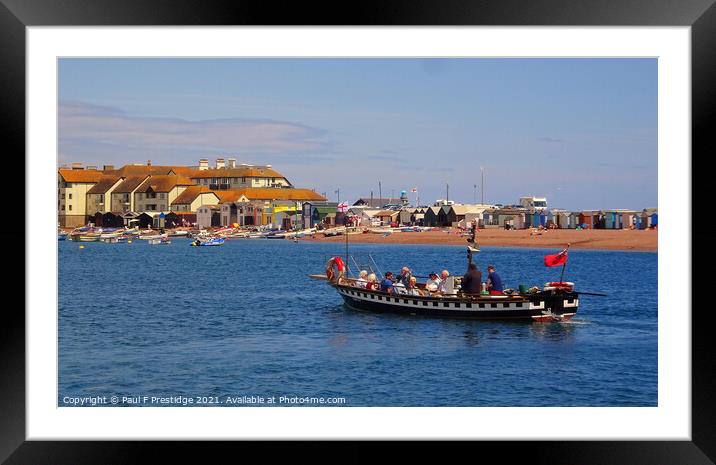 The Teignmouth to Shaldon Ferry, South Devon Framed Mounted Print by Paul F Prestidge