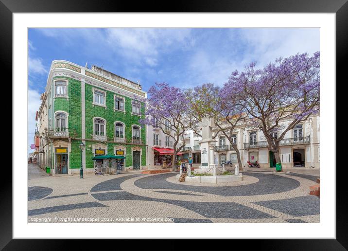 Jacaranda Square Lagos Framed Mounted Print by Wight Landscapes