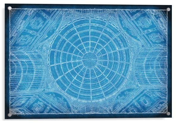 Galleria Blueprint Acrylic by Richard Downs