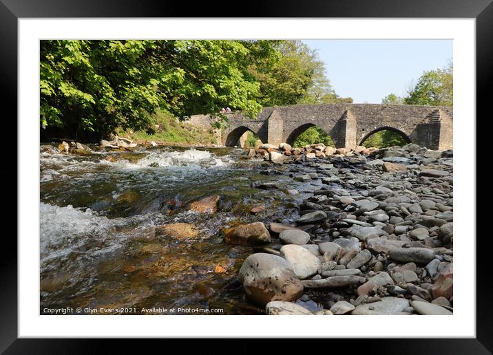 Dipping Bridge over the River Ogmore Framed Mounted Print by Glyn Evans