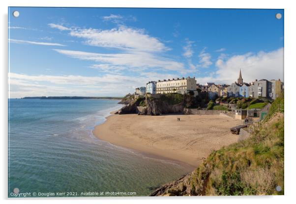 Castle Beach, Tenby Acrylic by Douglas Kerr