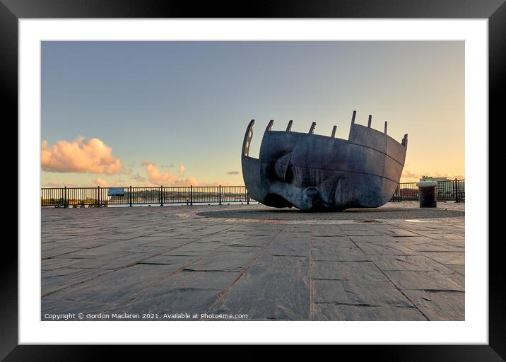 The Merchant Seaman Memorial in Cardiff Bay Framed Mounted Print by Gordon Maclaren