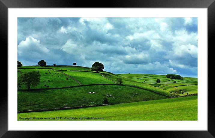 Derbyshire hills Framed Mounted Print by Sean Wareing