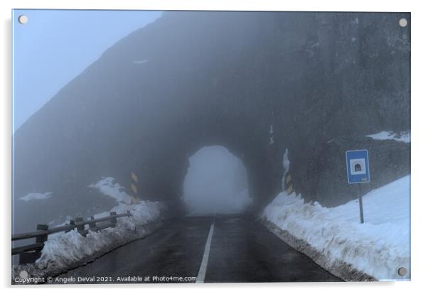 Serra da Estrela Rock Tunnel Acrylic by Angelo DeVal
