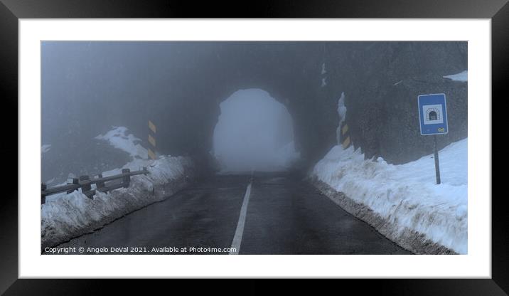 Serra da Estrela Rock tunnel 2 Framed Mounted Print by Angelo DeVal