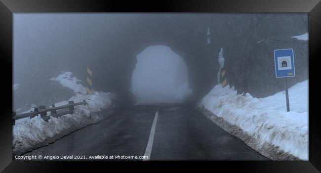 Serra da Estrela Rock tunnel 2 Framed Print by Angelo DeVal