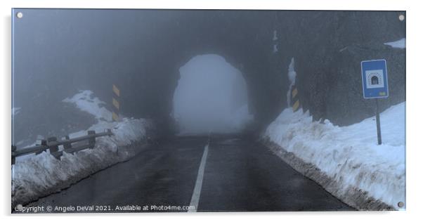 Serra da Estrela Rock tunnel 2 Acrylic by Angelo DeVal