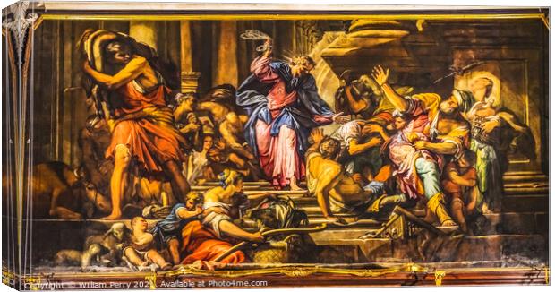 Christ Money Changers Temple Church San Roch San Rocco Venice It Canvas Print by William Perry