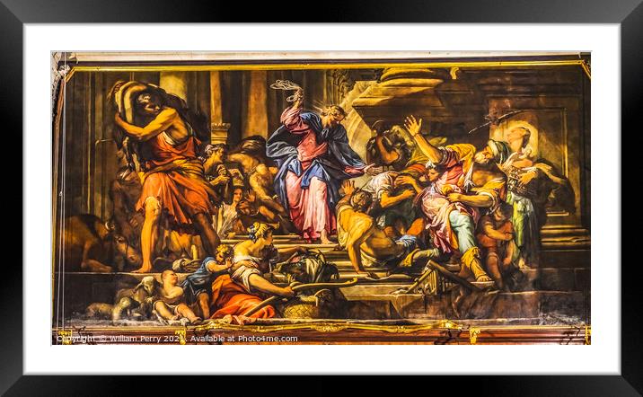 Christ Money Changers Temple Church San Roch San Rocco Venice It Framed Mounted Print by William Perry