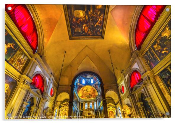 Church of San Roch San Rocco Venice Italy  Acrylic by William Perry