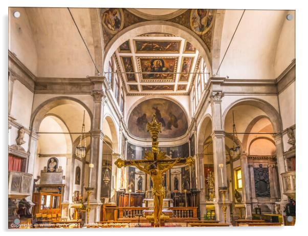 Church of San Giovanni Grisostomo Venice Italy  Acrylic by William Perry