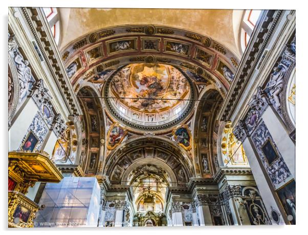 Basilica Dome Church of San Nicolo da Tolentino Venice Italy  Acrylic by William Perry